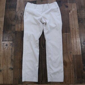 Ann Taylor Womans 4 Petite Khaki Tan Casual Pants Straight Leg